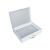 Ecommerce ODM CMYK White Cardboard Gift Box With Metal Button