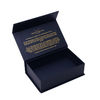 4C Square Black Rigid Gift Box Foil Stamping Logo For Chocolate