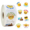 Smiling Face Emoji Package Printed Paper Sticker Vinyl OEM