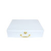 Ecommerce ODM CMYK White Cardboard Gift Box With Metal Button
