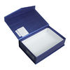 3 Layers OEM Blue Cardboard Paper Gift Box Foil Stamping For Packaging