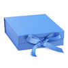 Magnetic 4C Graduation Gift Box , Silk Ribbon 157G Blue Gift Box
