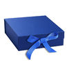 Magnetic 4C Graduation Gift Box , Silk Ribbon 157G Blue Gift Box