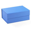 Embossed UV Matte Blue Rigid Gift Box Magnetic Closure