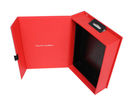 Red Storage Cardboard Paper Gift Box Custom Design Flocking Print