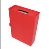 Red Storage Cardboard Paper Gift Box Custom Design Flocking Print