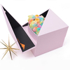 Gift Flower Paper Box Custom Logo Magnetic Square Double Open Surprise Heart-shaped Luxury