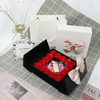 Gift Paper Box Custom Magnetic Bowknot Double Open 16 Roses Soap Flower For Jewelry Perfume Lipstick