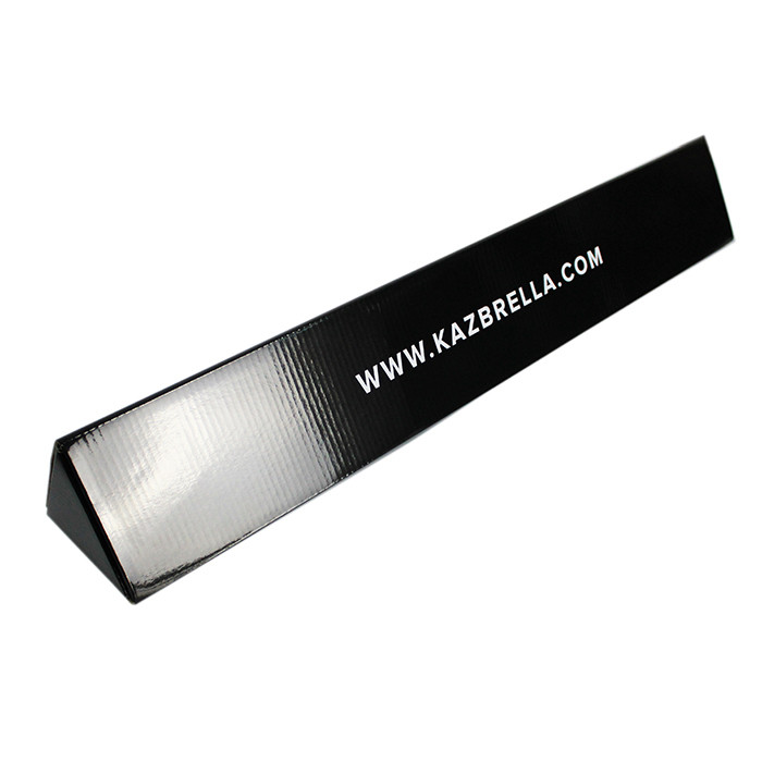 4C Printing Triangle Postal Tubes , 300gsm CCNB Black Cardboard Box