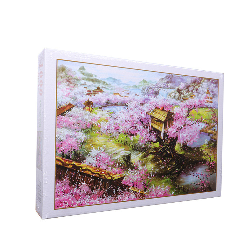 1.8mm Cartoon Landscape Paper Jigsaw Puzzle Games 300 Piece