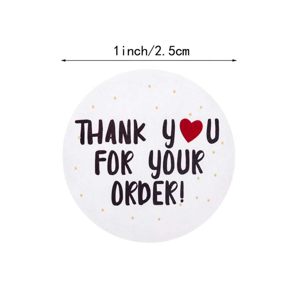 Thank You Words Printed Paper Sticker , Demossed Adhesive Printer Paper