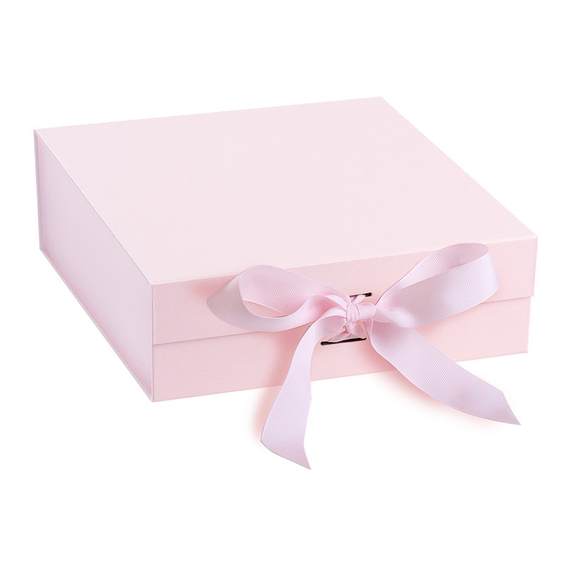 160x120cm Ribbon CMYK Pink Magnetic Gift Card Boxes For Friends