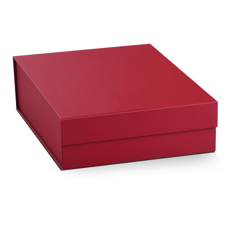 Folding Red Cardboard Rigid Gift Box Handmake CMYK/PMS Printing