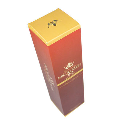 Gold Foil Gloss Lamination Cardboard Paper Gift Box For Wine