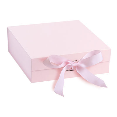 160x120cm Ribbon CMYK Pink Magnetic Gift Card Boxes For Friends